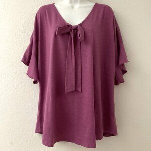 NEW CATO TIE FRONT COLD SHOULDER PLUS TOP 18/20W